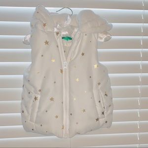 Dip White Puffer Vest for Toddlers